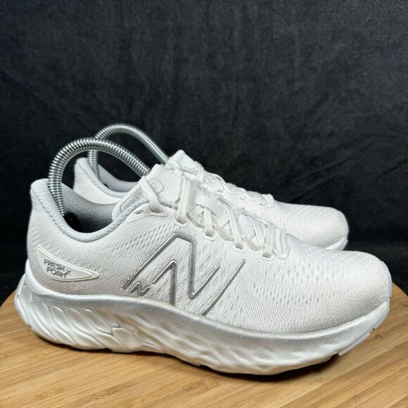 New Balance White Athletic Shoes - Picture 1 of 8